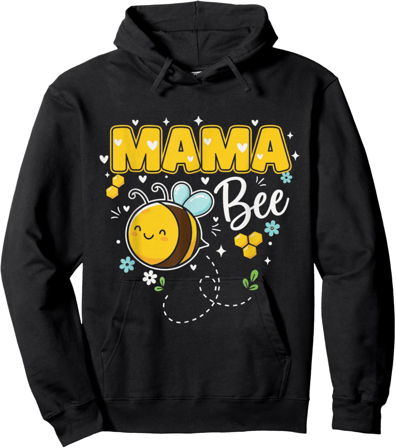 Mama Bee Cute Beekeeping Birthday Party Matching Family Hoodie - Hoodie | Black