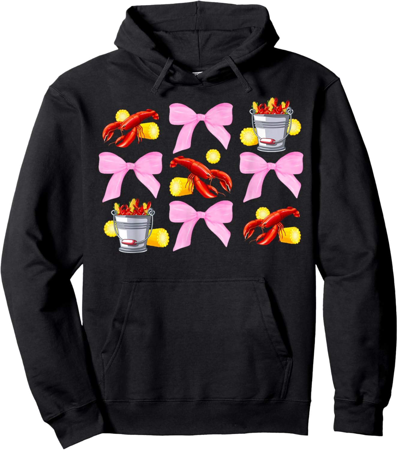 Crawfish Coquette Crawfish Lover Crawfish Boil Hoodie - Hoodie | Black