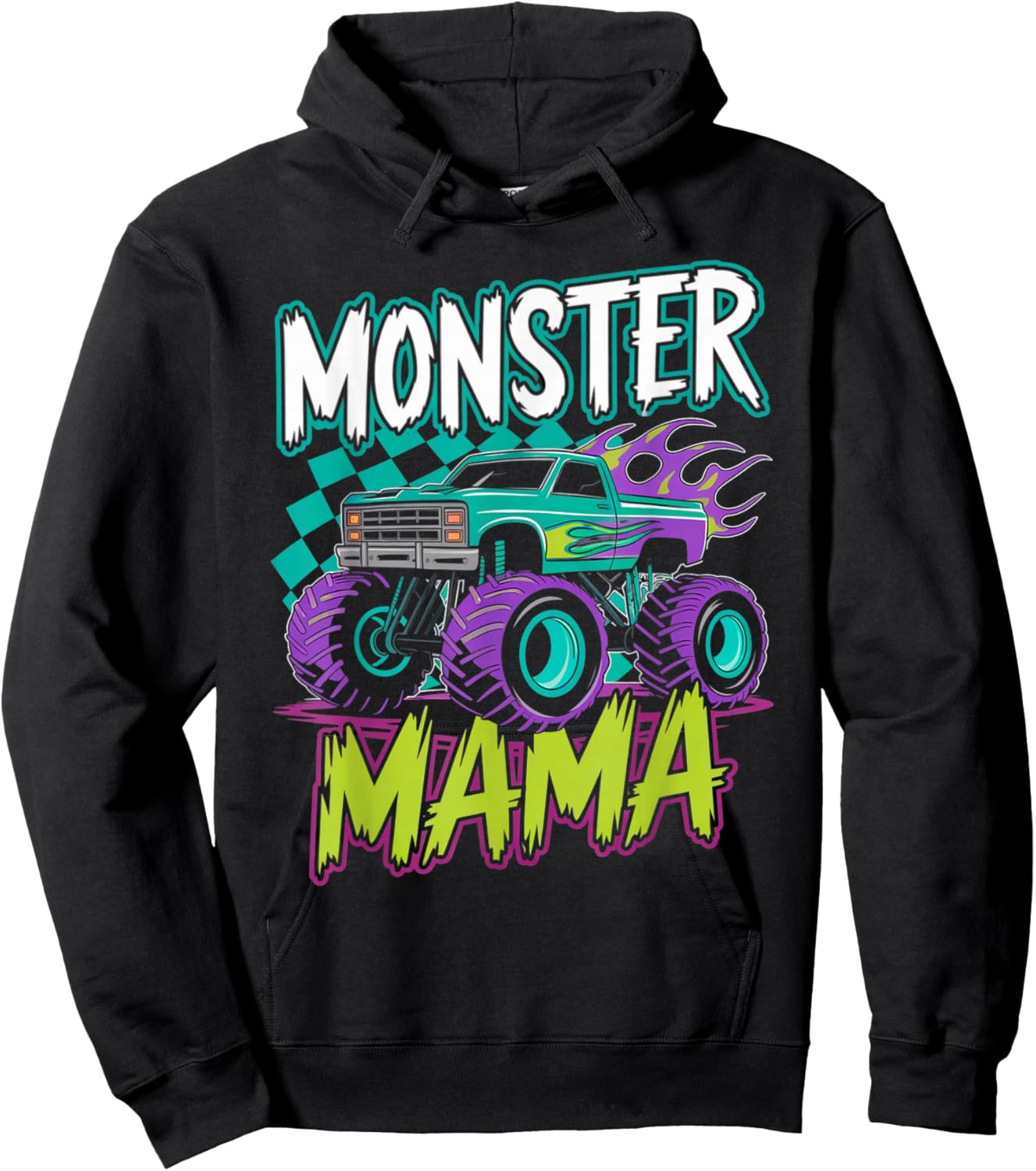 Monster Truck Mama Family Crew Matching Party Funny Hoodie - Hoodie | Black