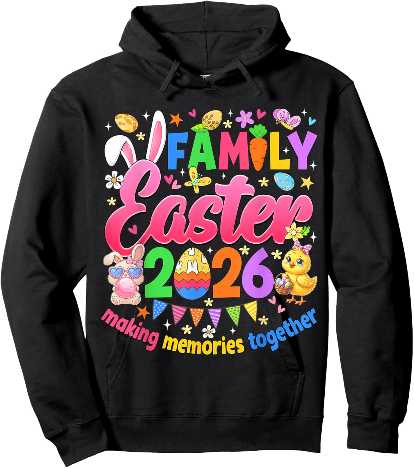 Family Easter 2026 Making Memories Together Easter Day Kids Hoodie - Hoodie | Black