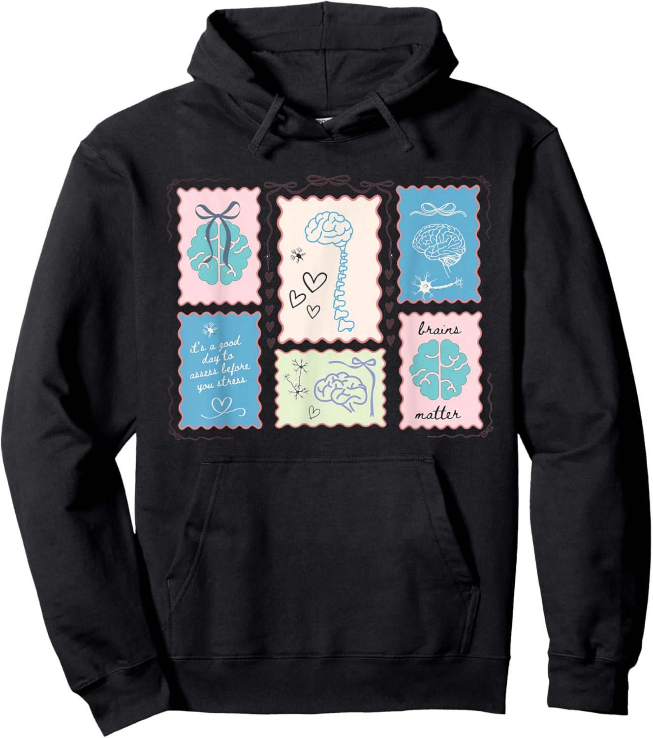 Neuroscience Forensic Science Coquette Bow Neurology Anatomy Hoodie - Hoodie | Black