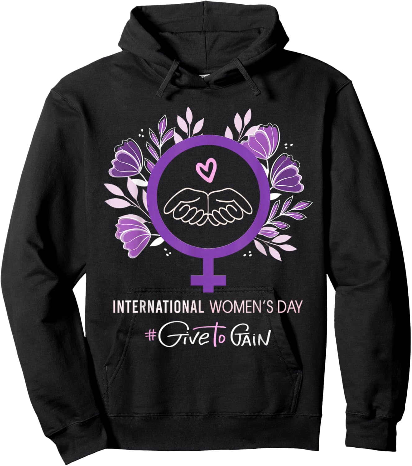 International Women’s Day 2026 March 8 Empowering Women Hoodie - Hoodie | Black
