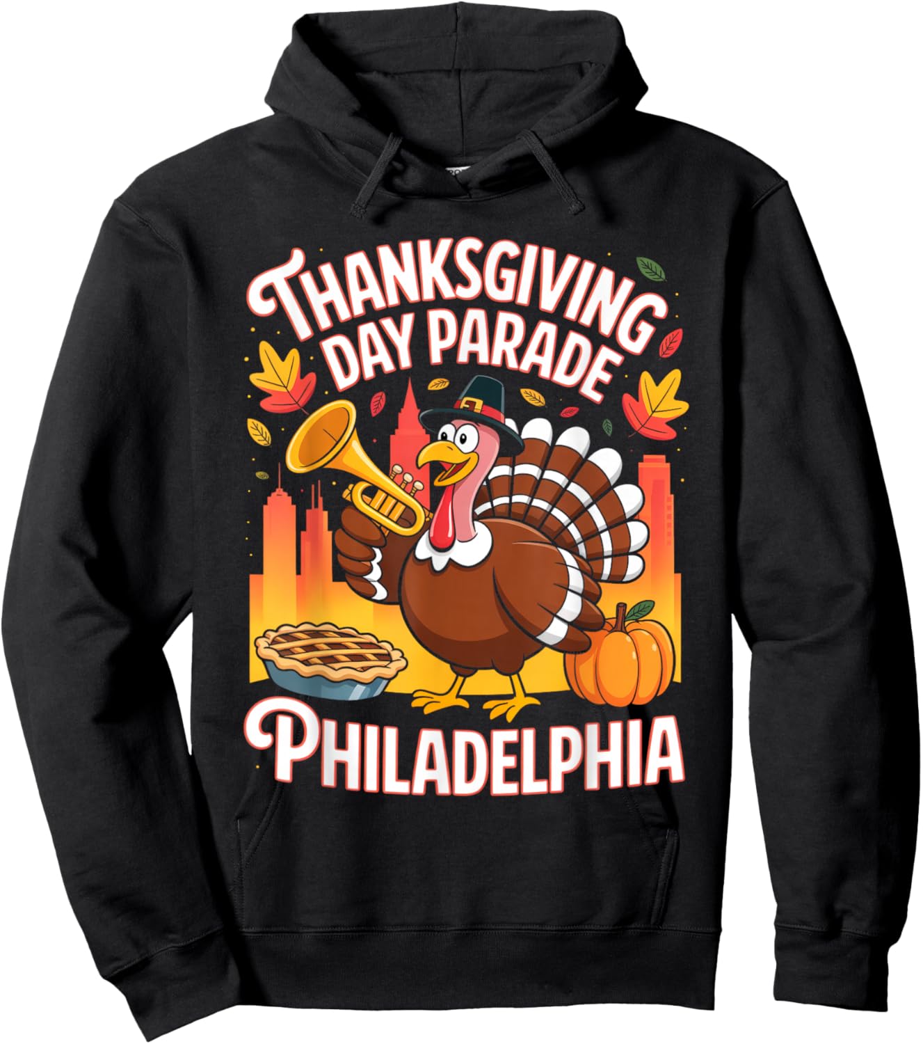 Thanksgiving Day Parade Turkey Celebration in Philadelphia Hoodie - Hoodie | Black