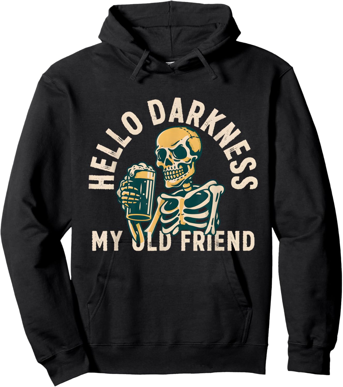 Hello Darkness My Old Friend Irish Beer St. Patrick's Day Hoodie - Hoodie | Black