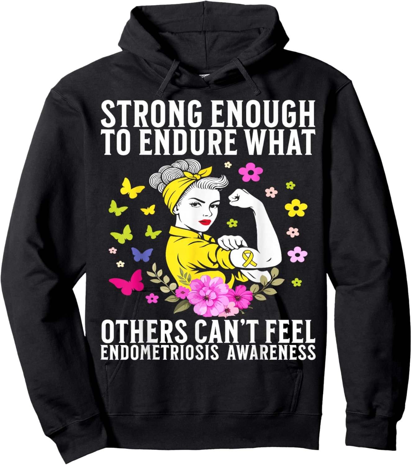Endometriosis Awareness Endo Endometriosis Gifts Hoodie - Hoodie | Black