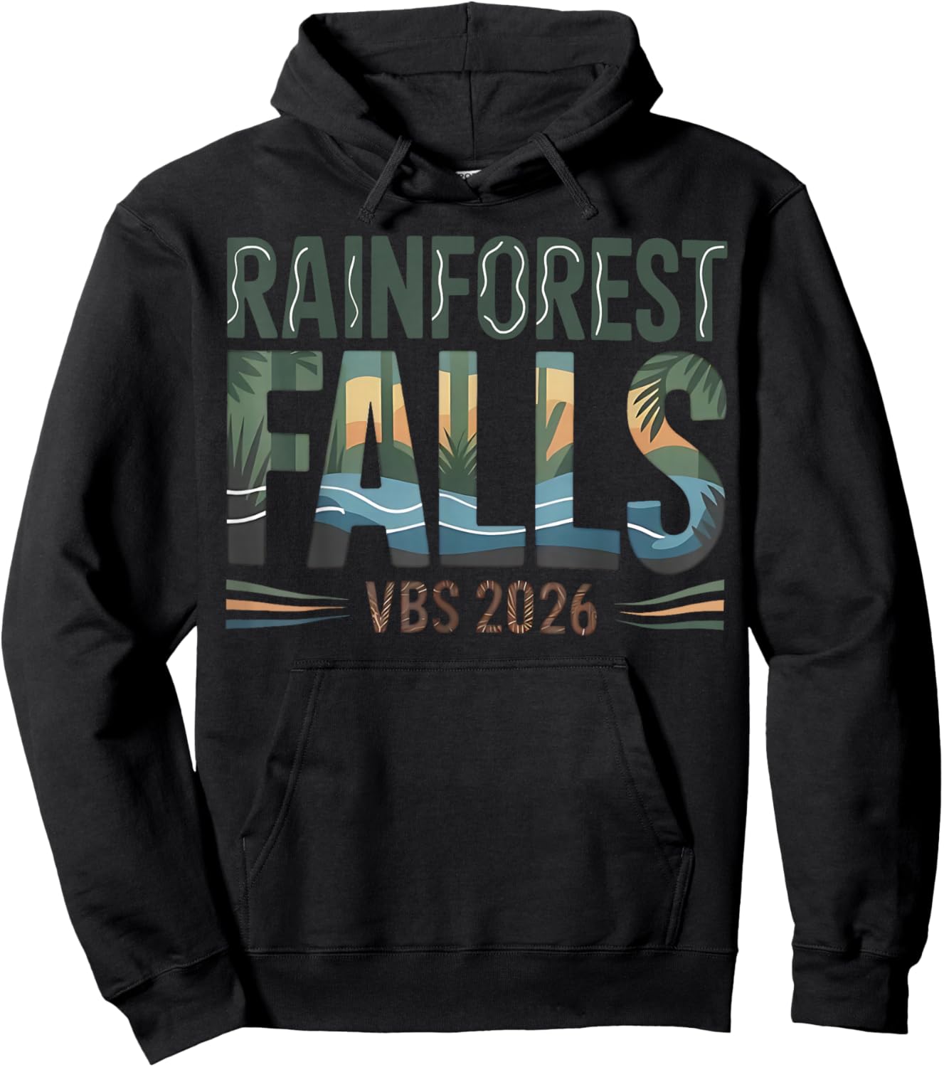Rainforest Falls VBS 2026 Stamp Exploring The Nature of God Hoodie - Hoodie | Black