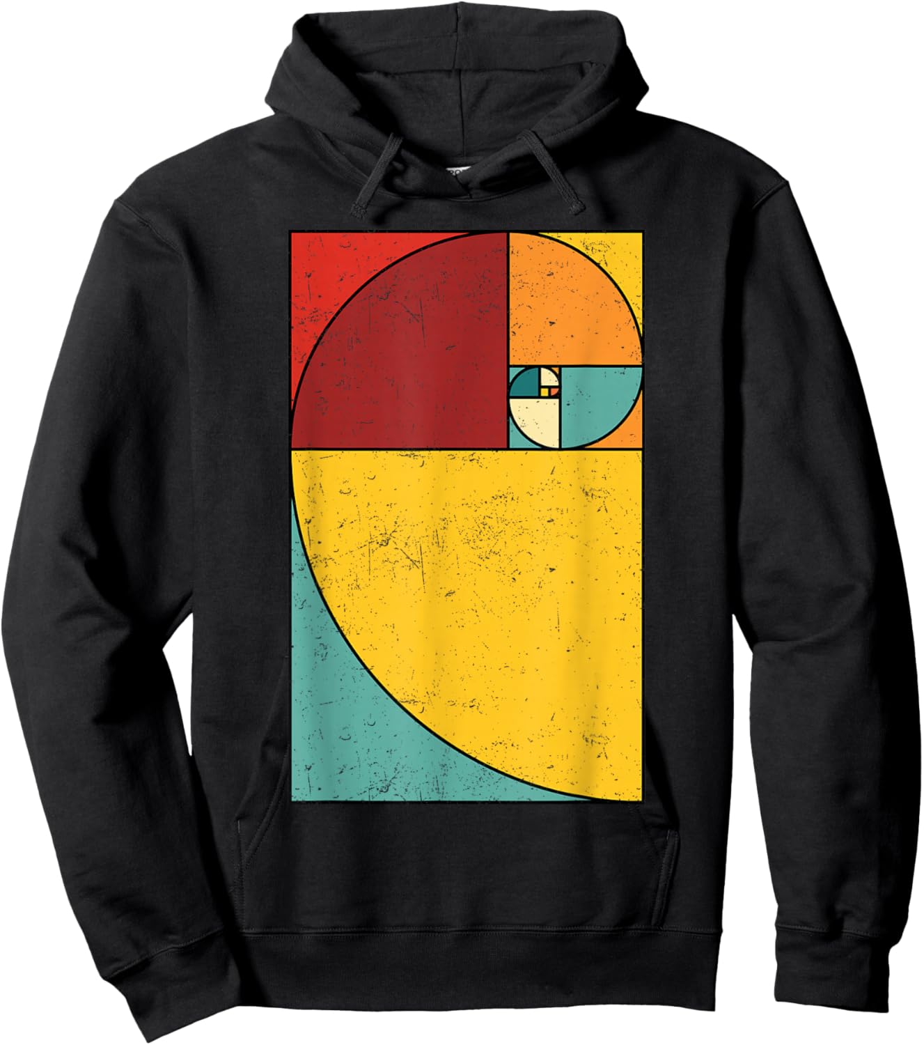 Fibonacci Spiral Geometry Art Hoodie - Hoodie | Black