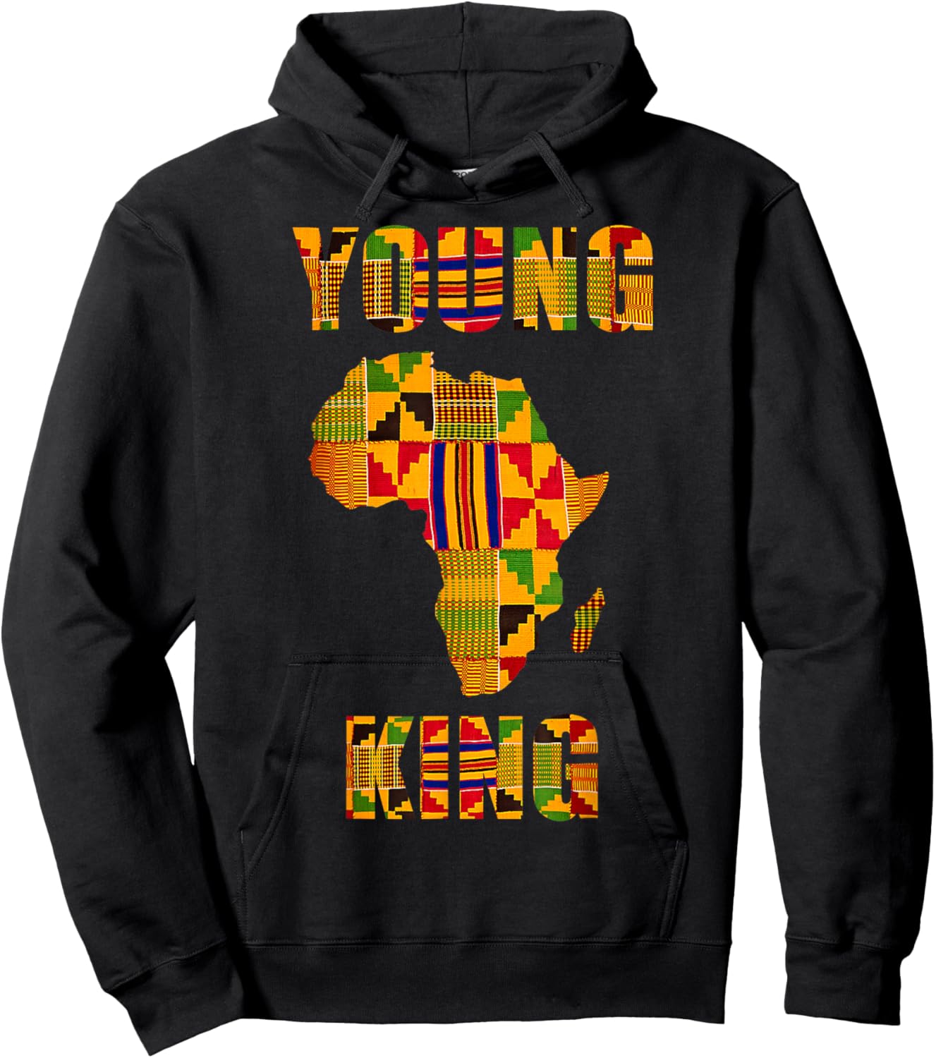 Cool African Kente Art Men Boys Kids African American Print Hoodie - Hoodie | Black