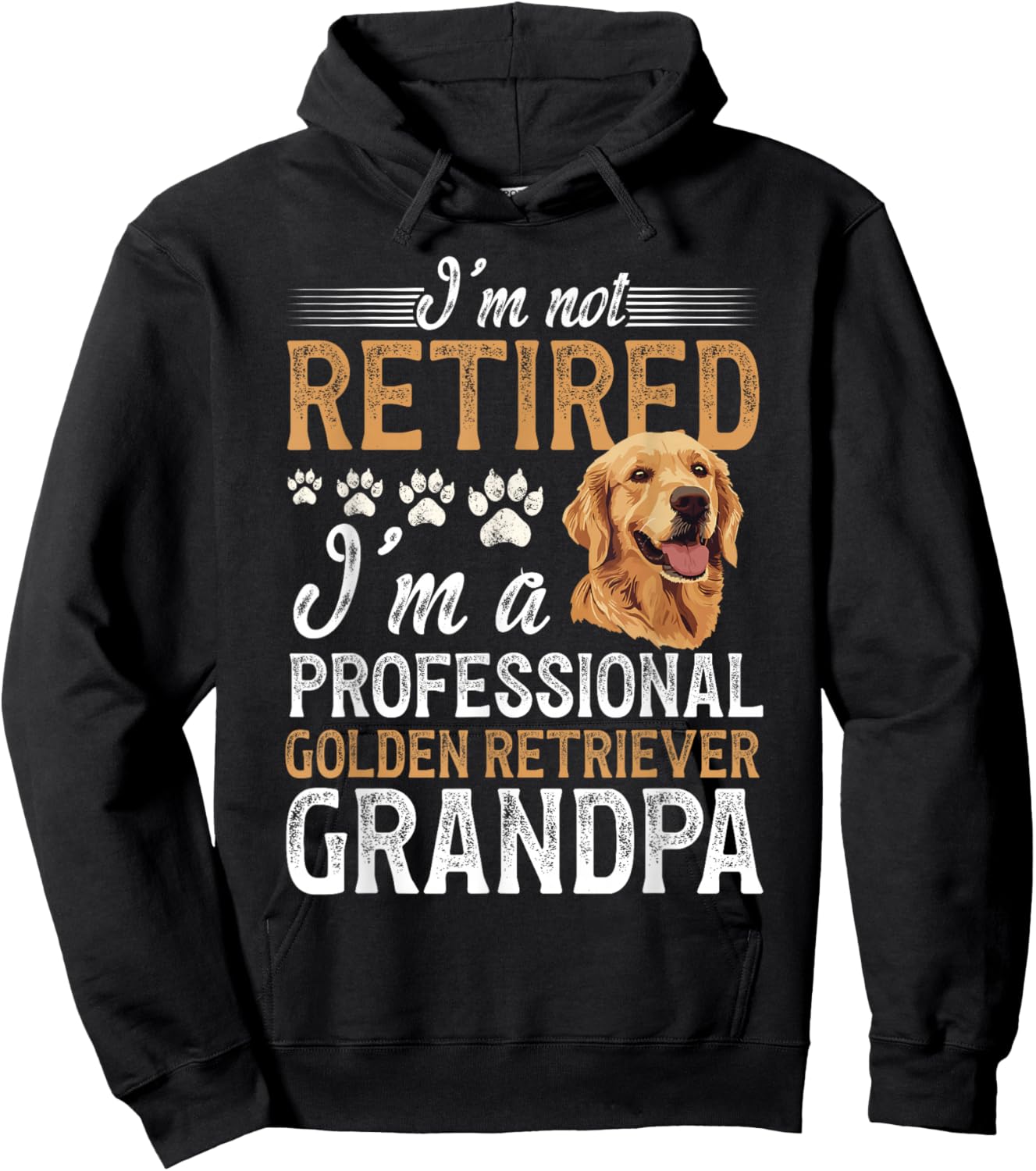 Professional Golden Retriever Grandpa Golden Grandpa Hoodie - Hoodie | Black
