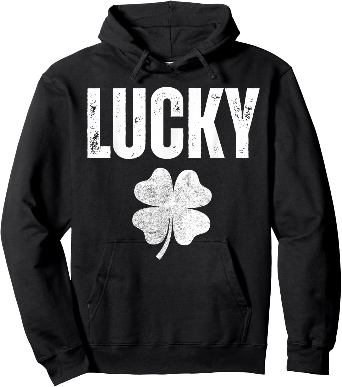 Lucky Shamrock and Lucky Fucker Shamrock Hoodie - Hoodie | Black