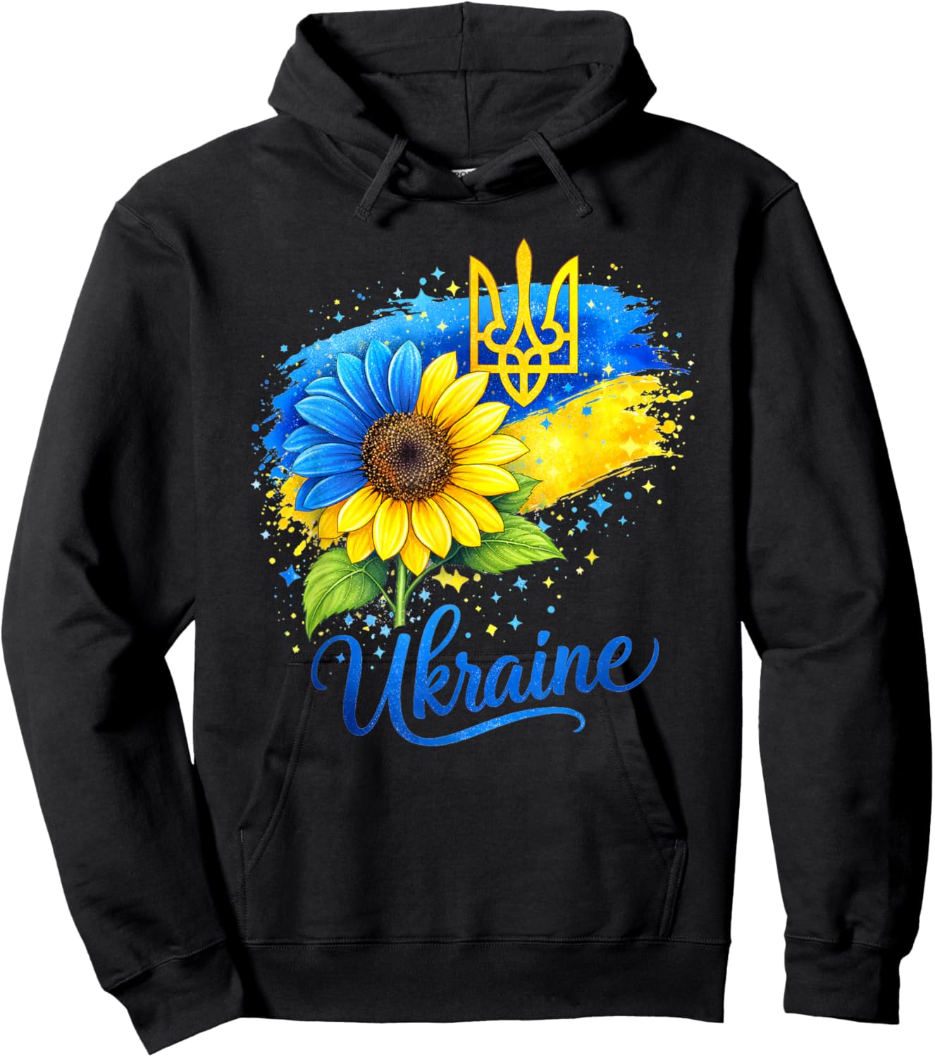 Ukraine Sunflower Butterfly Ukrainian Girls Kids Women Men Hoodie - Hoodie | Black
