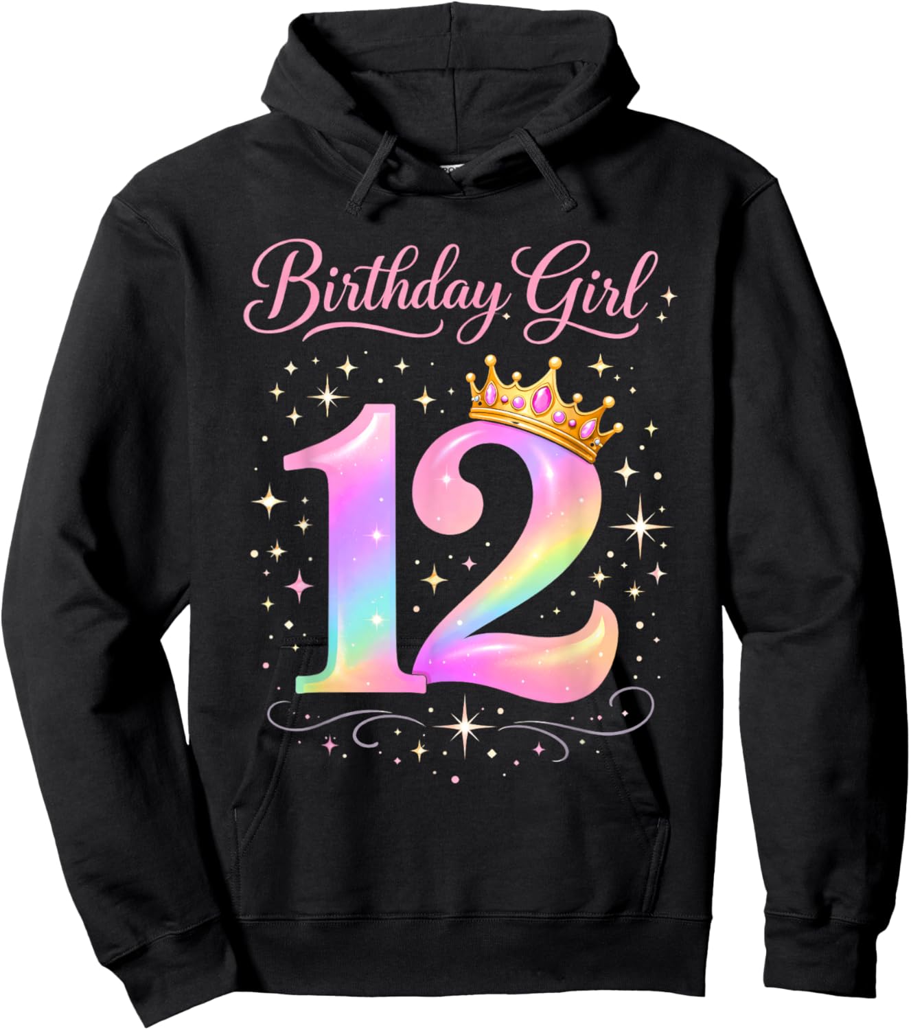 12th Birthday for Girls Twelve 12 Year Old Hoodie - Hoodie | Black