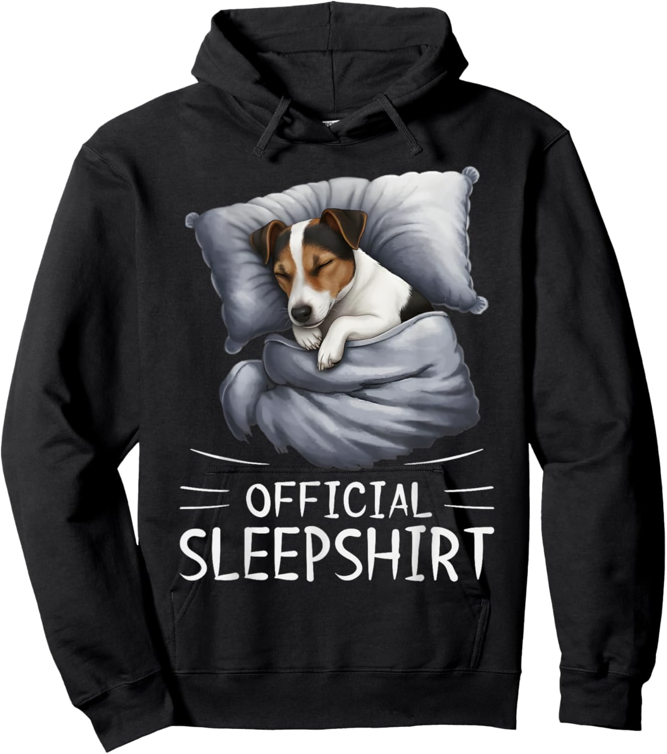 Jack Russell Terrier Official Sleepshirt Pajamas Nightgown Hoodie - Hoodie | Black