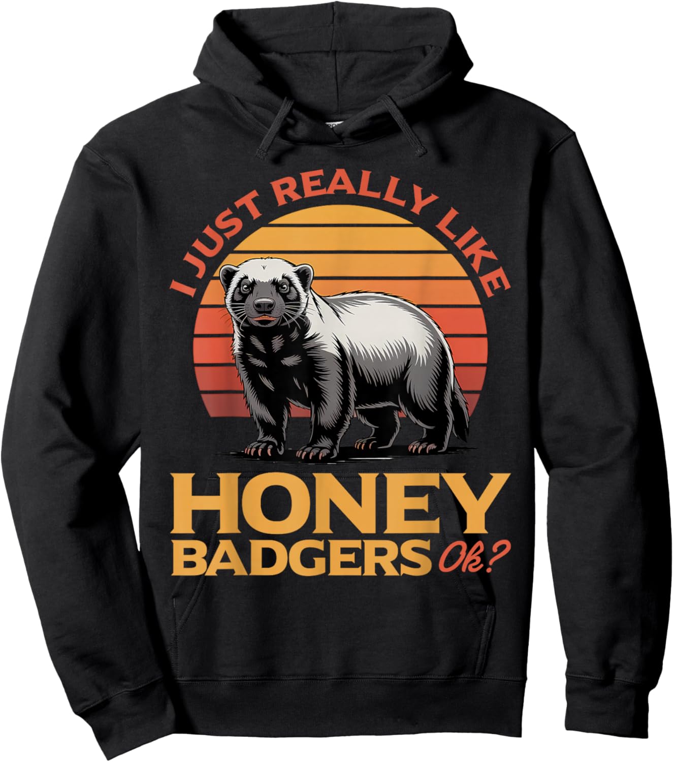 Funny Honey Badger Hoodie - Hoodie | Black