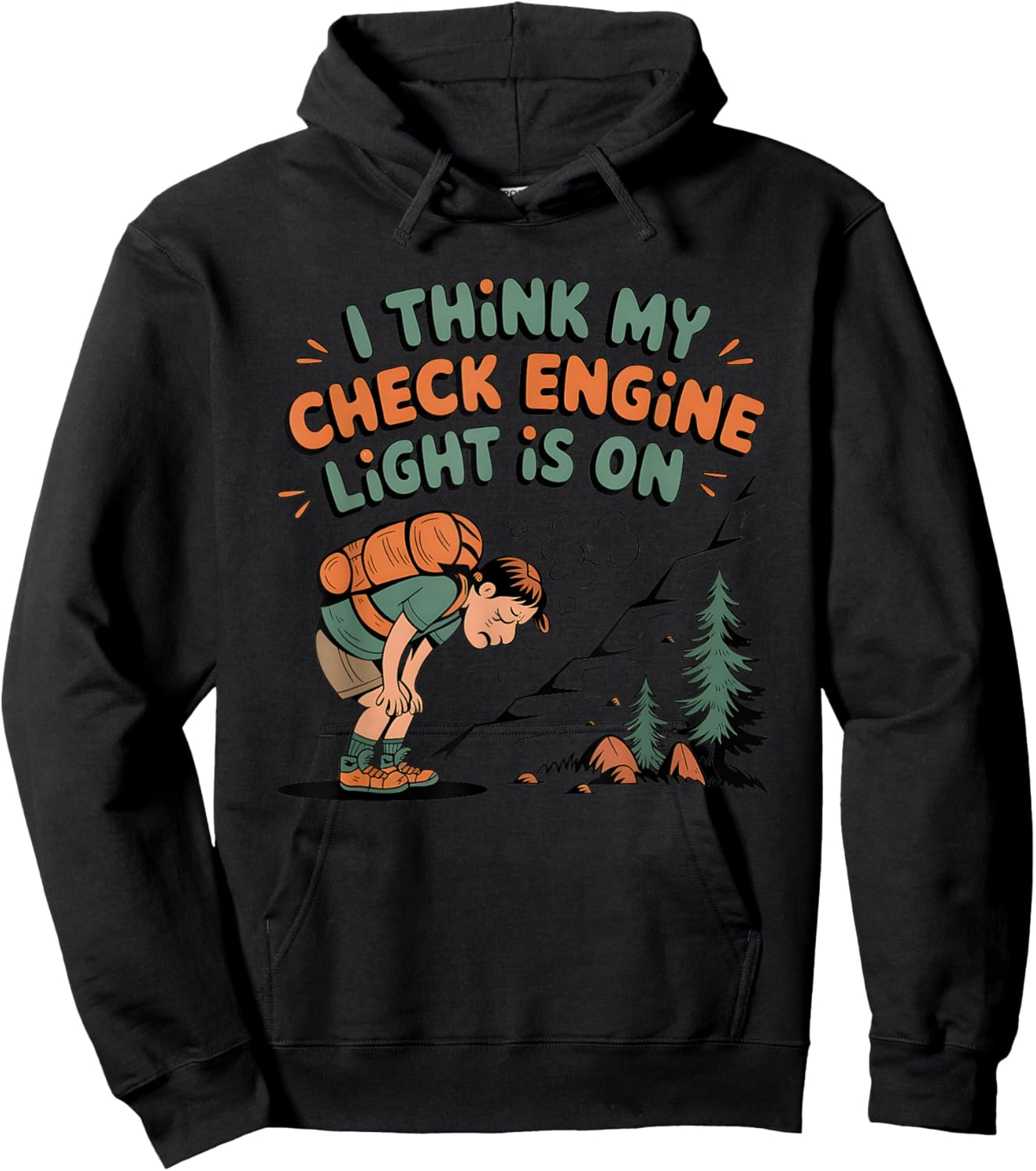 I Think My Check Engine Light is On Hoodie - Hoodie | Black