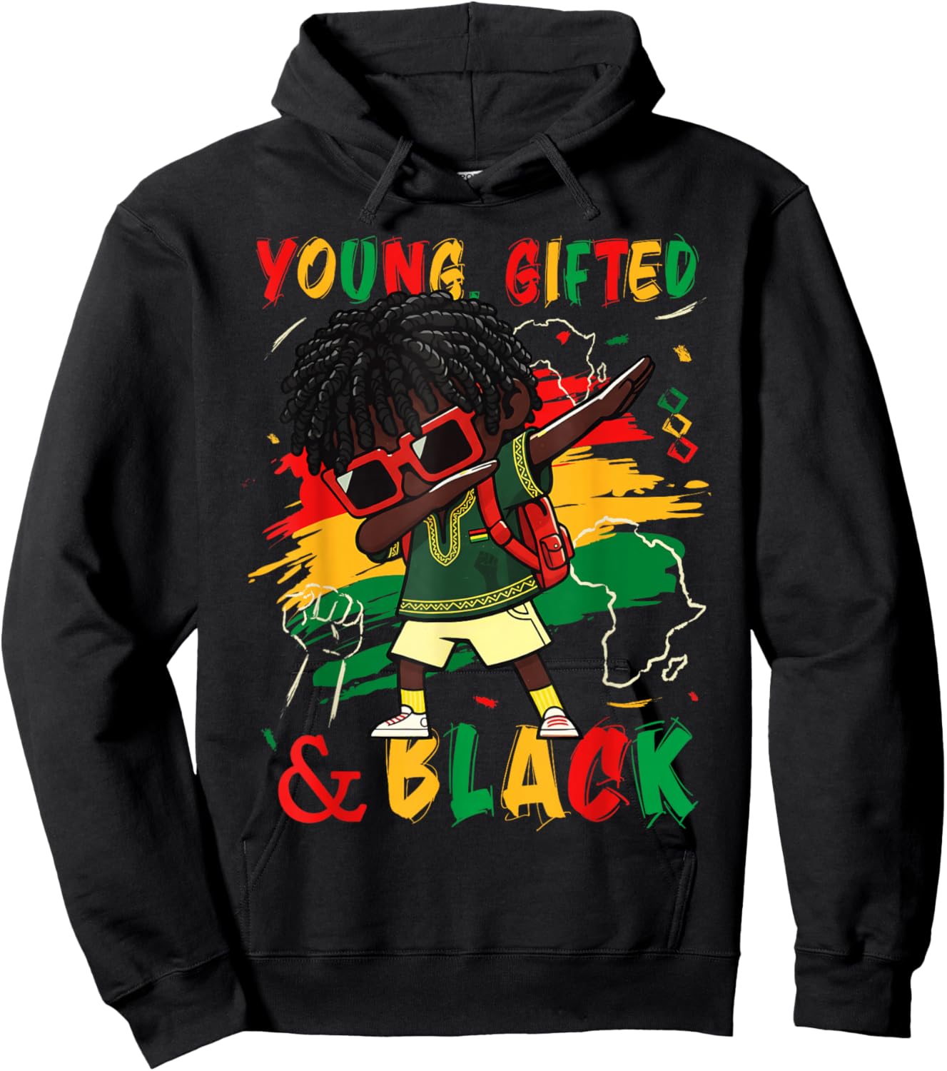 Dab Boys Young Gifted Black History African American Boy Kid Hoodie - Hoodie | Black
