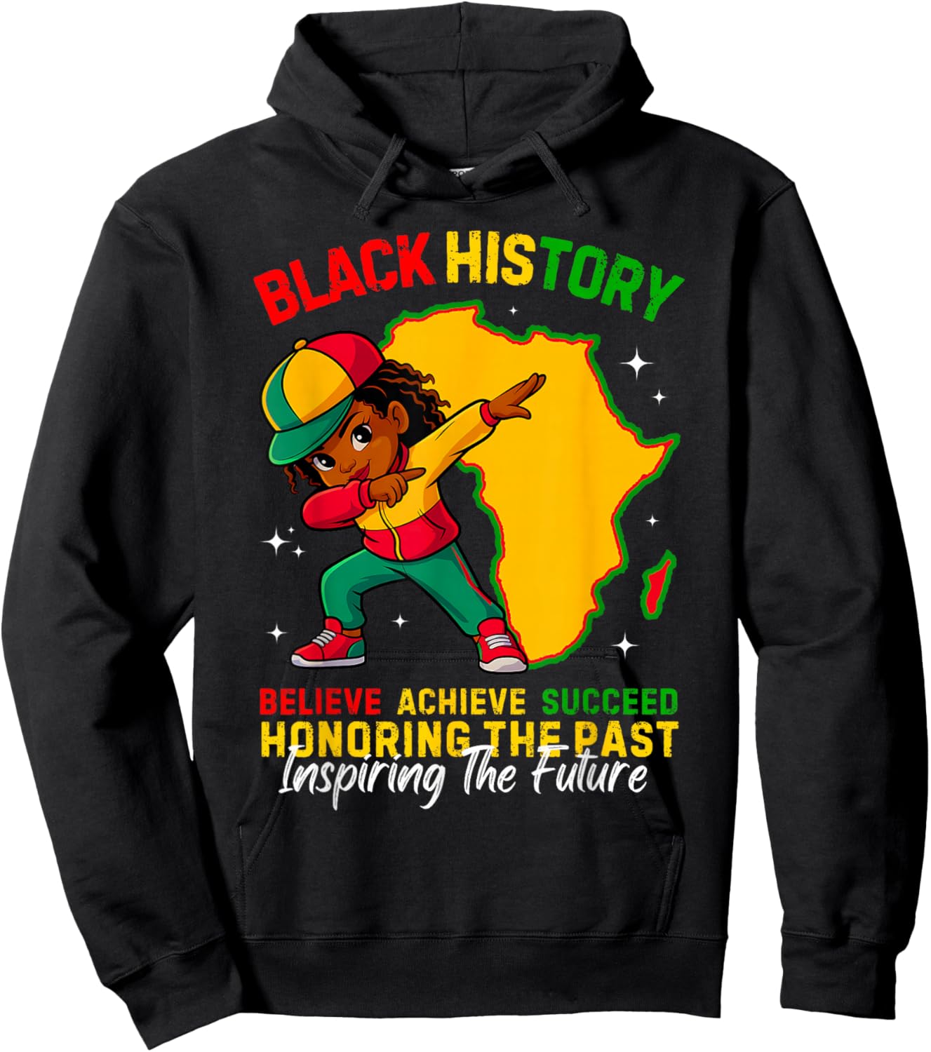 Black History Month African American Girls Kids Melanin Hoodie - Hoodie | Black