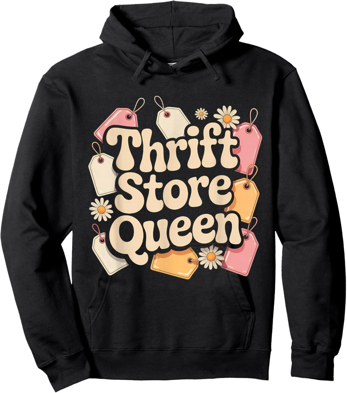 Thrift Store Queen Thrifting Hoodie - Hoodie | Black