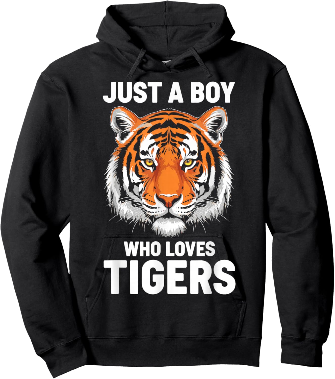 Just a Boy Who Loves Tigers Hoodie - Hoodie | Black