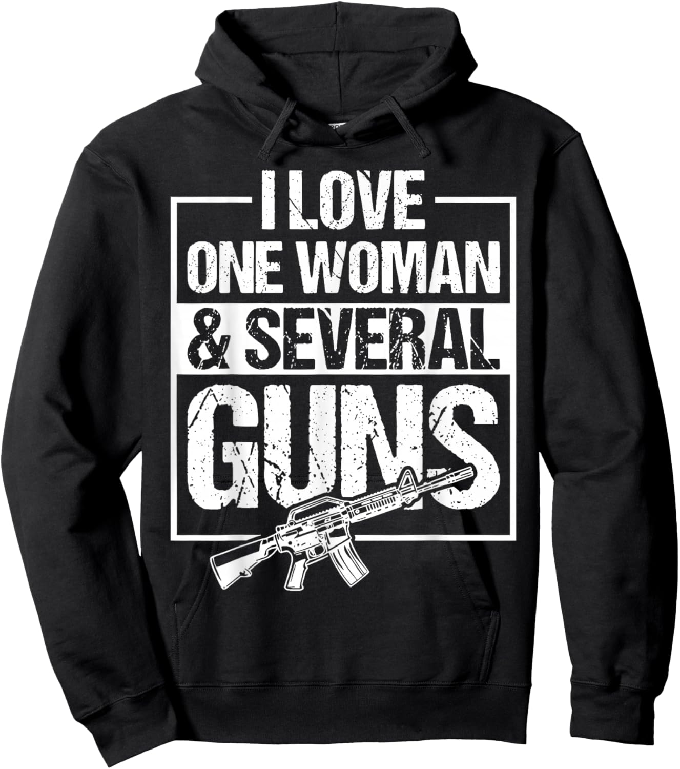 I Love One Woman & Several Guns Hoodie - Hoodie | Black