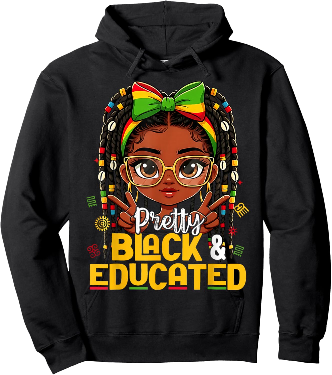 Pretty Black and Educated Black History African American Hoodie - Hoodie | Black