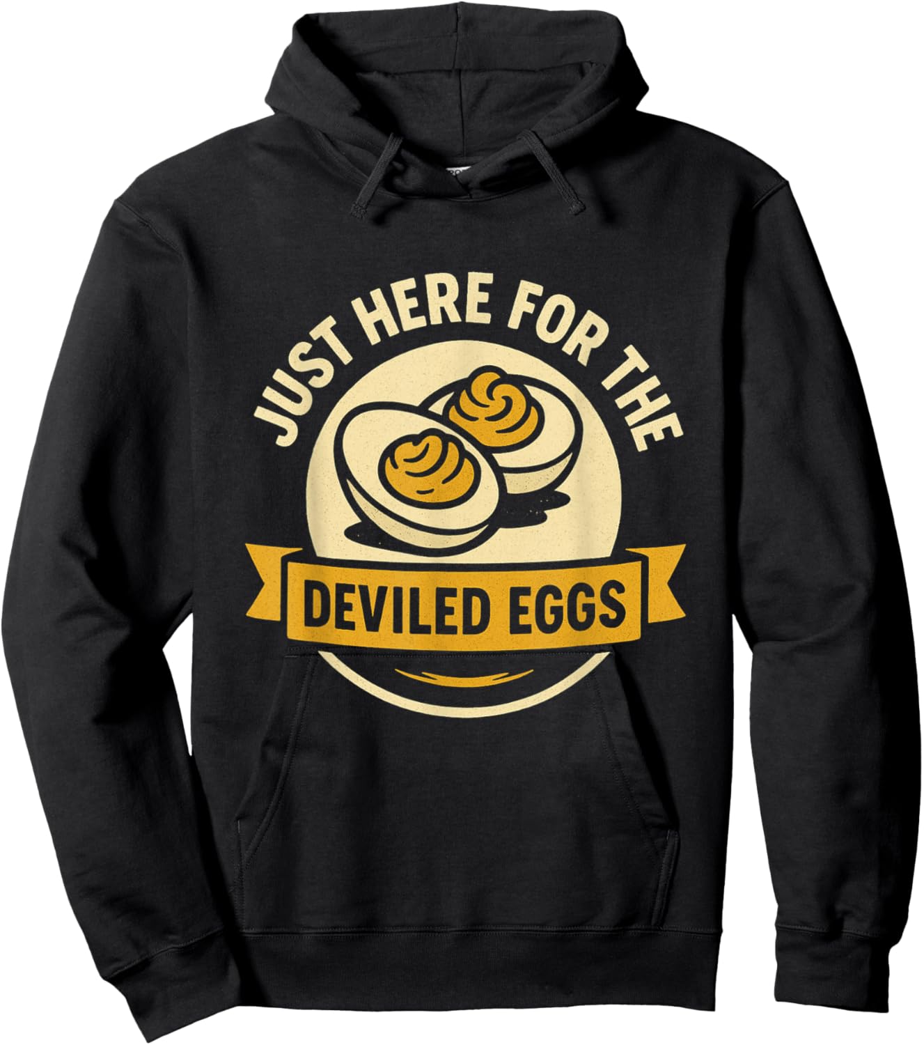 Funny Deviled Eggs Thanksgiving Food Humor Hoodie - Hoodie | Black