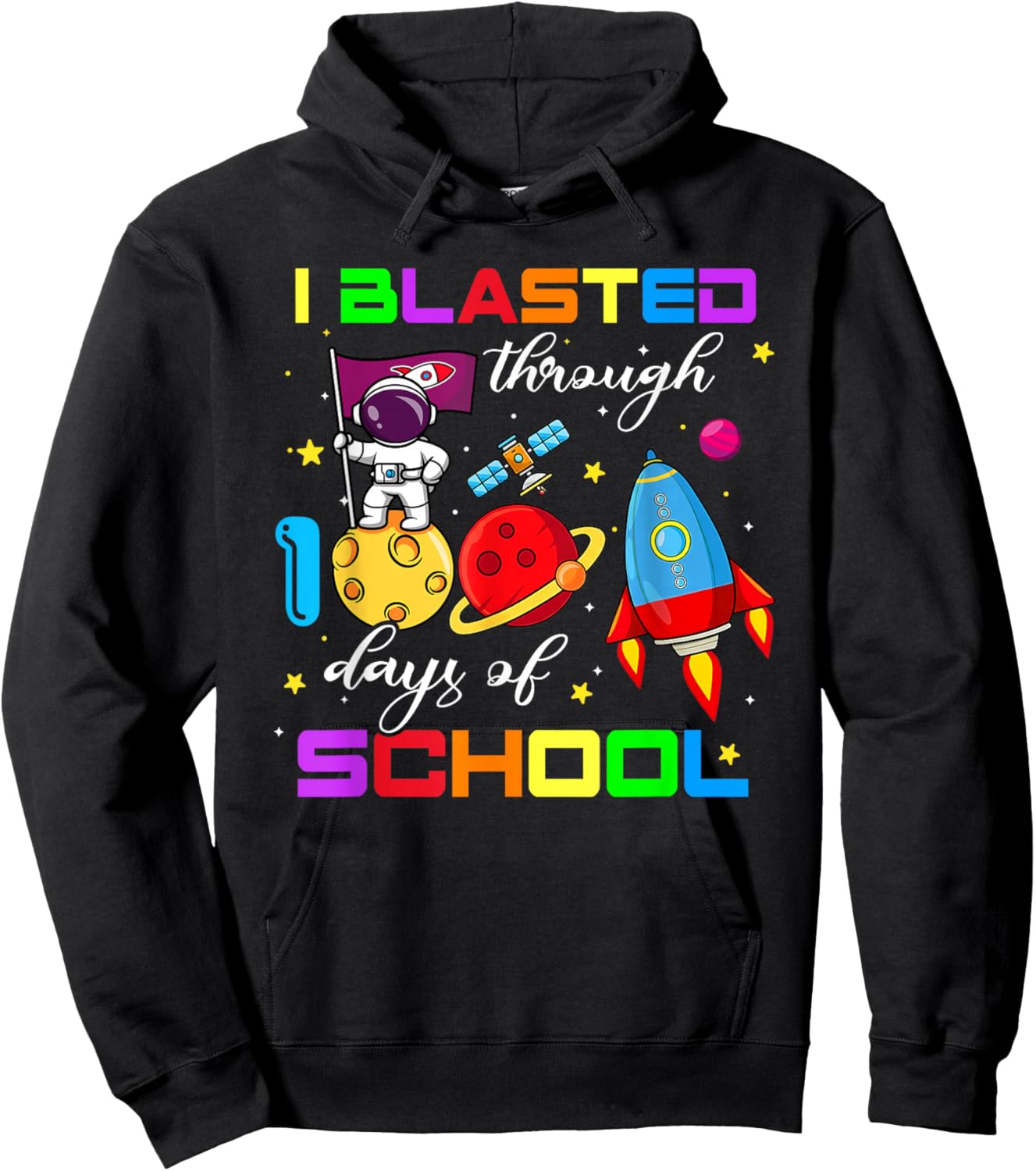 100th Day Teacher Kids Hoodie - Hoodie | Black