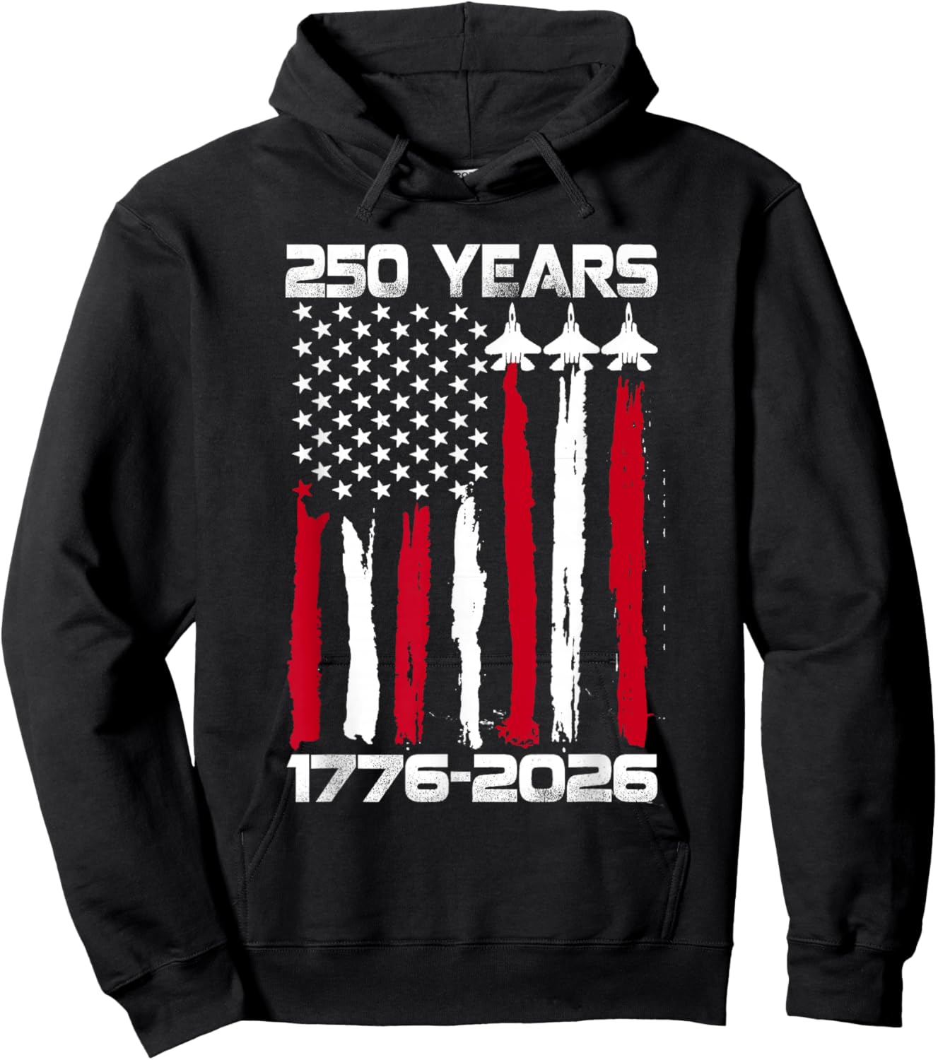 250 Years American 1776 2026 250th USA Patriotic 4th of July Hoodie - Hoodie | Black