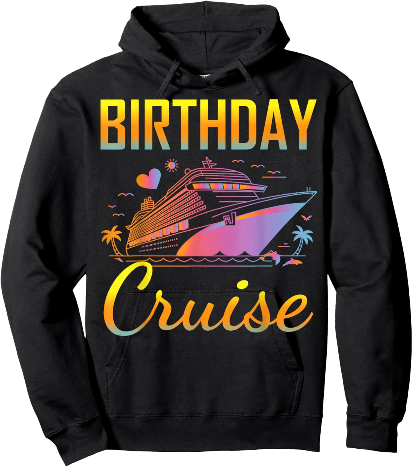 Family Birthday Cruise 2026 Hoodie - Hoodie | Black