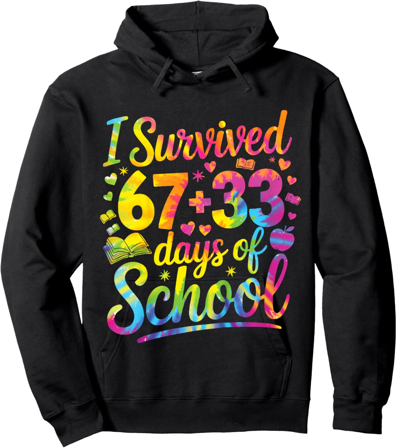 Kids 100th Day of School I Survived 67 Days of School Teacher Hoodie - Hoodie | Black
