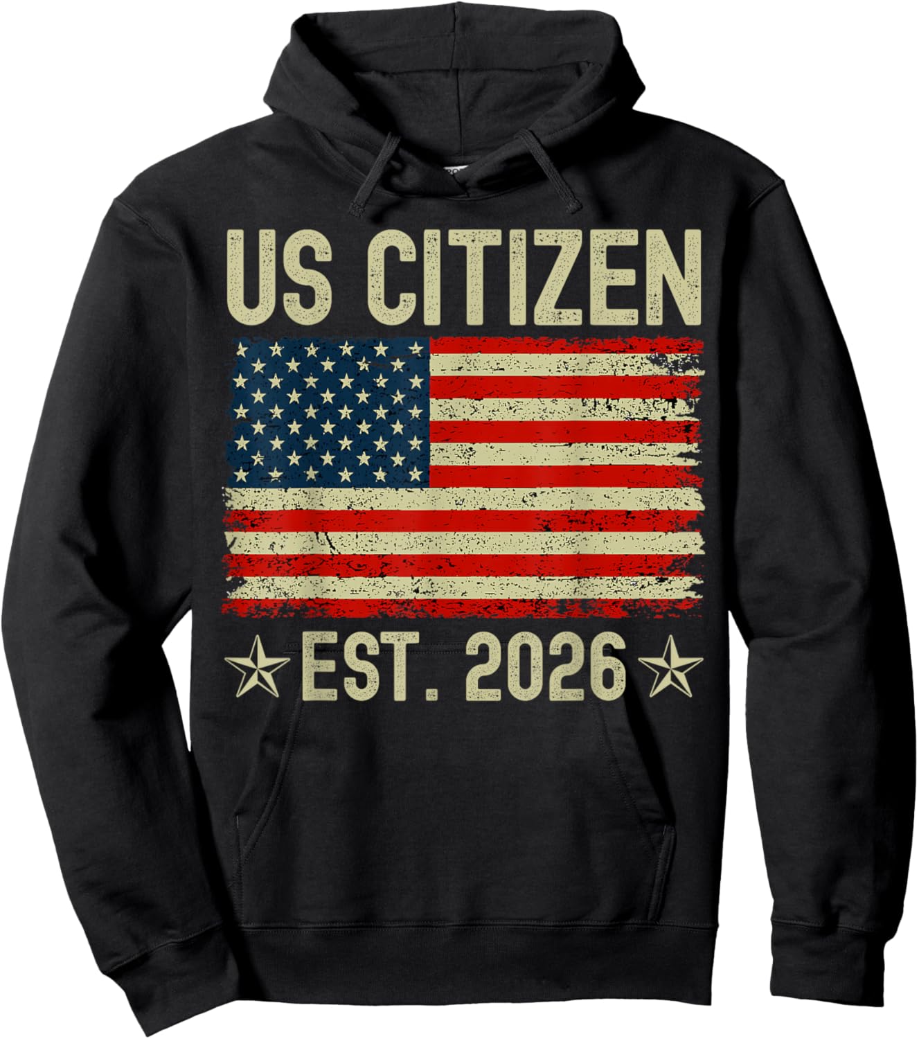 US Citizen Est 2026 New American Immigrant Citizenship Hoodie - Hoodie | Black