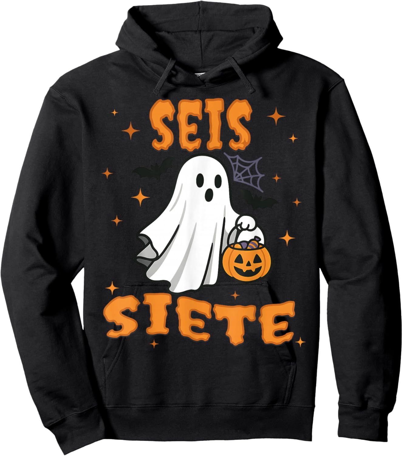 SEIS Siete Spanish Halloween 67 Boys Kids Six Seven Espanol Hoodie - Hoodie | Black