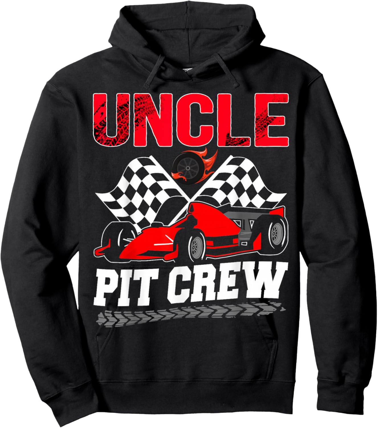 Uncle Pit Crew Racing Family Race Car Birthday Boy Hoodie - Hoodie | Black
