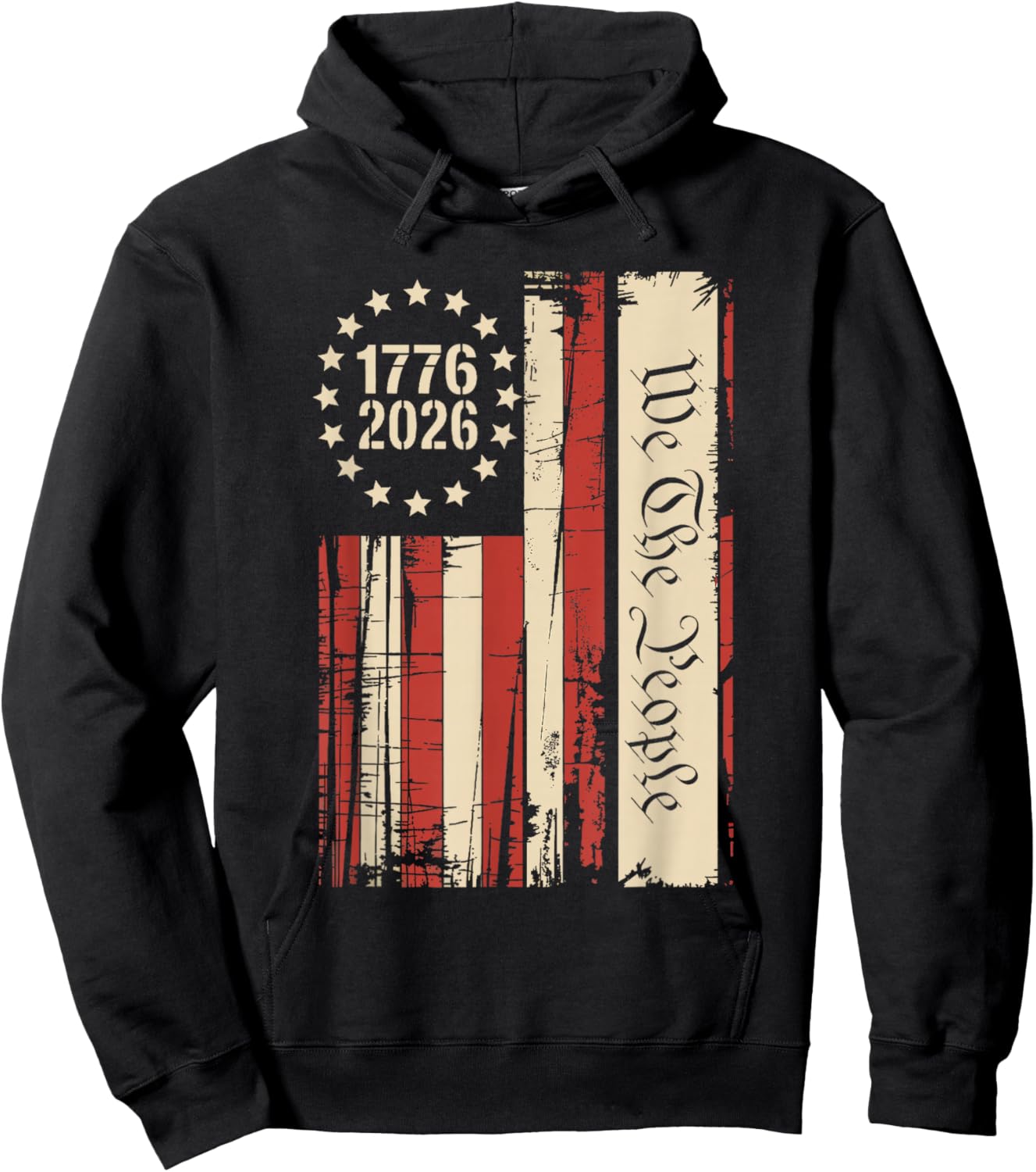 250 Years American 250th Anniversary US USA Flag 4th of July Hoodie - Hoodie | Black
