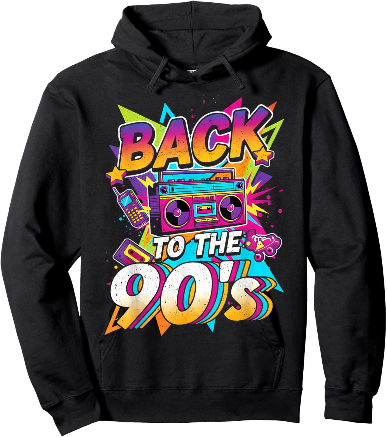 90s Party Outfit and Theme Party Costume Hoodie - Hoodie | Black