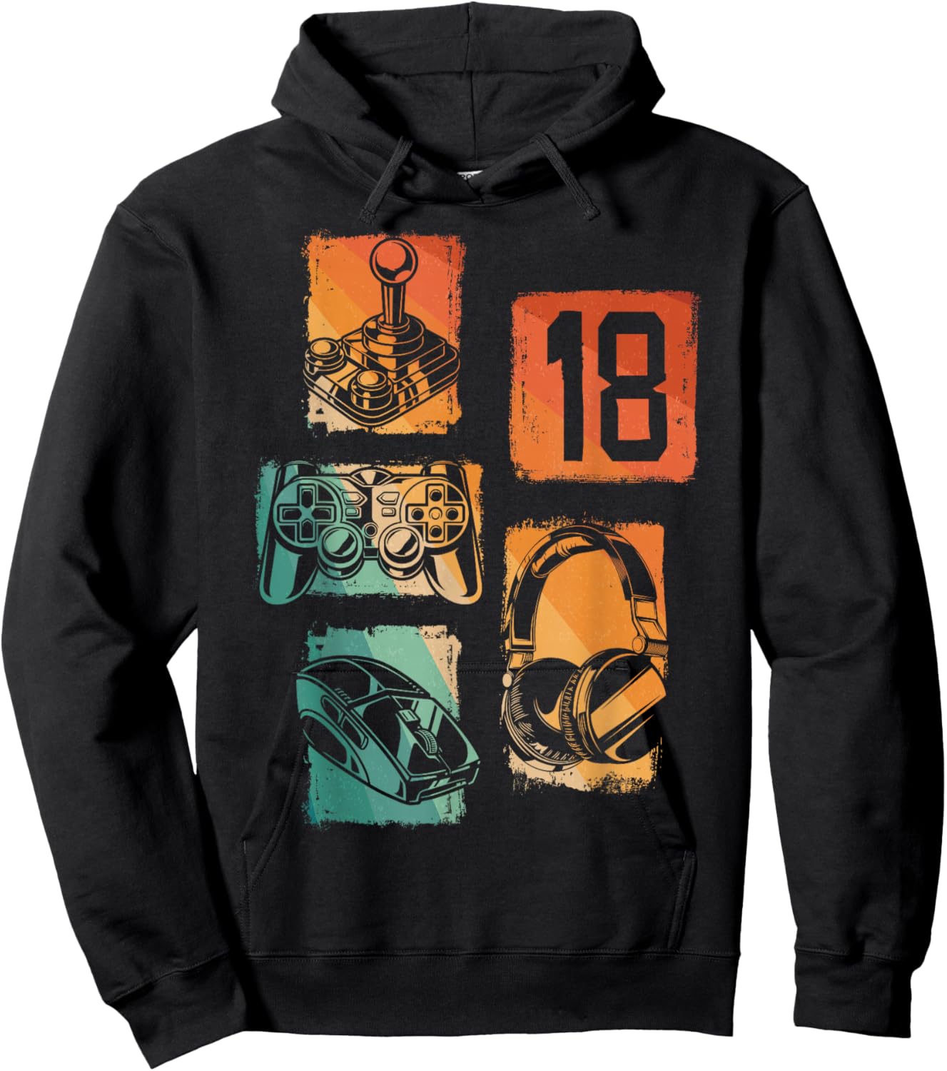 Level 18 Unlocked Gamer 18th Birthday Gaming Boys Girls Hoodie - Hoodie | Black