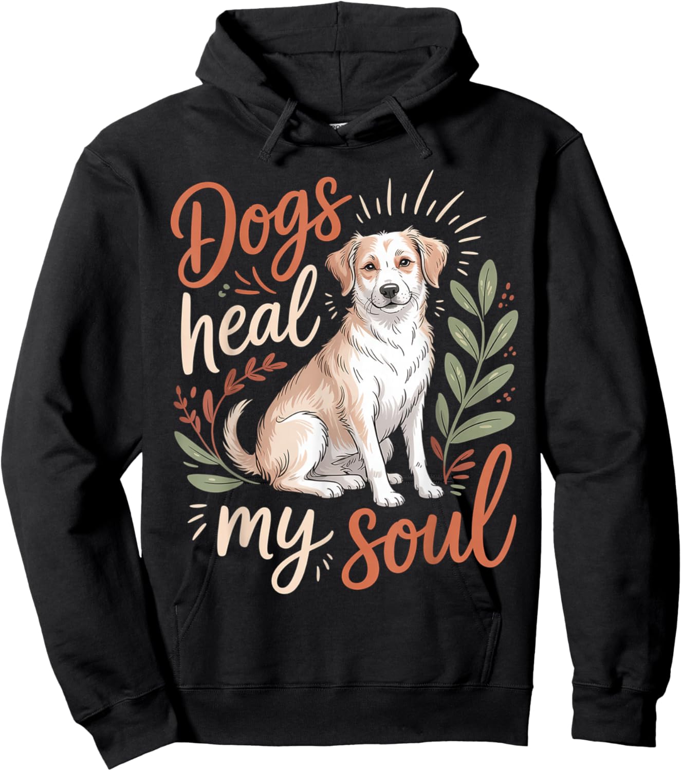 Dogs Heal My Soul Canine Animal Companion Hoodie - Hoodie | Black