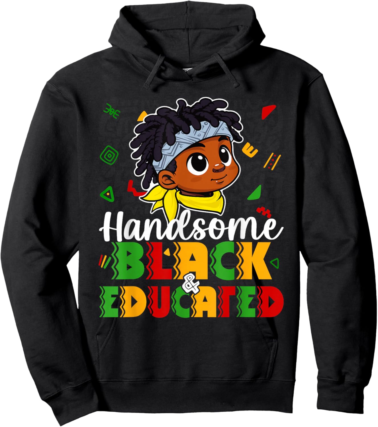 Handsome Black & Educated Black History Month Kids Boys Hoodie - Hoodie | Black