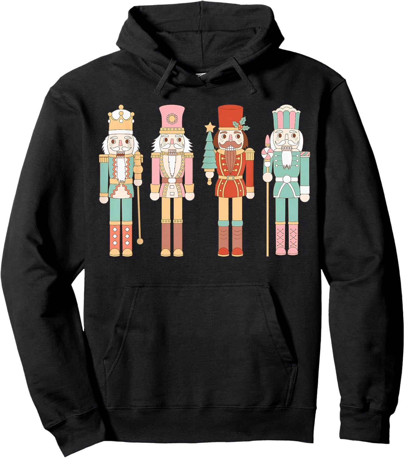 Nutcracker Nuts Xmas Merry Christmas Family Pajamas Holiday Hoodie - Hoodie | Black