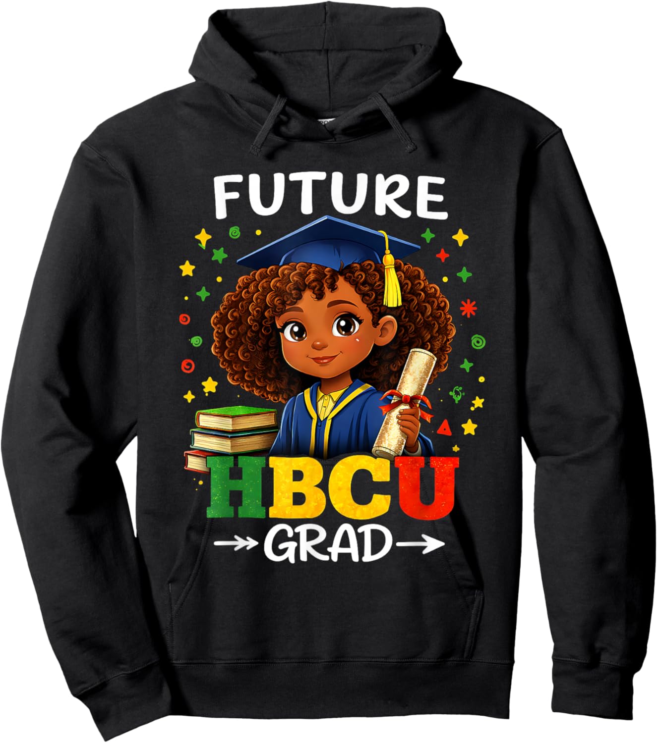 Graduation Students Future HBCU Grad History Black Boy Girls Hoodie - Hoodie | Black