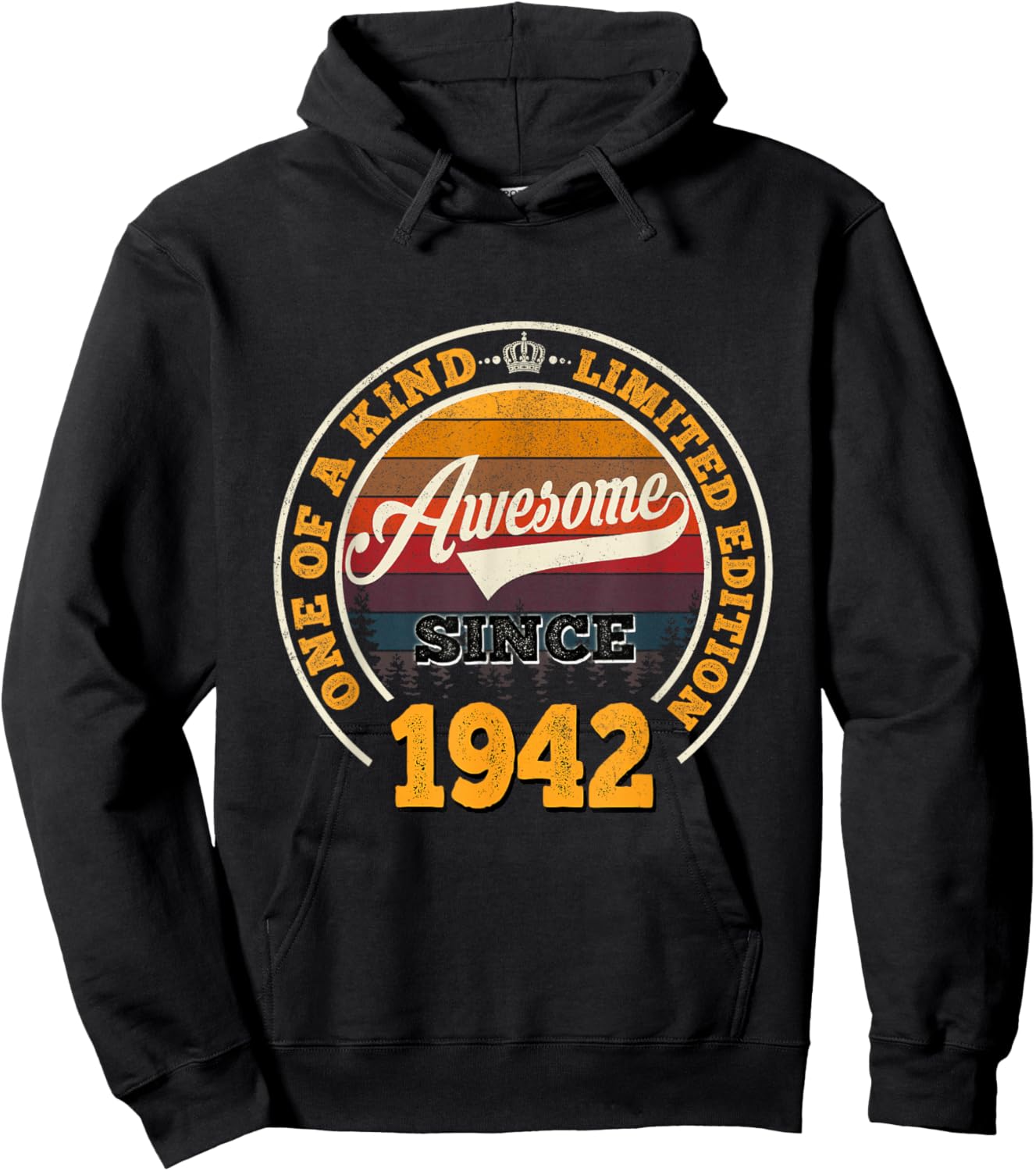 84th Birthday Gift Awesome Since 1942 84 Years Old Hoodie - Hoodie | Black