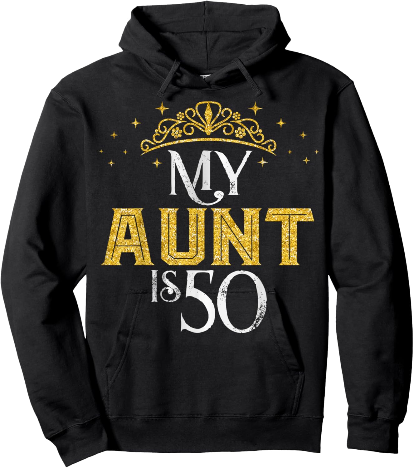 My Aunt is 50 Years Old Happy 50th Birthday Girl Women Hoodie - Hoodie | Black