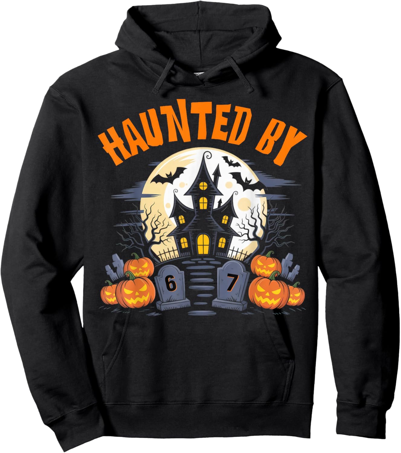 67 Funny Six Seven Gen Alpha Z Halloween 67 Haunted by 67 Hoodie - Hoodie | Black