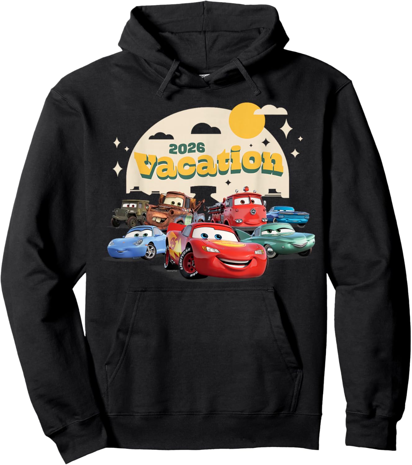 Disney and Pixar's Cars 2026 Vacation Matching Group Trip Hoodie - Hoodie | Black