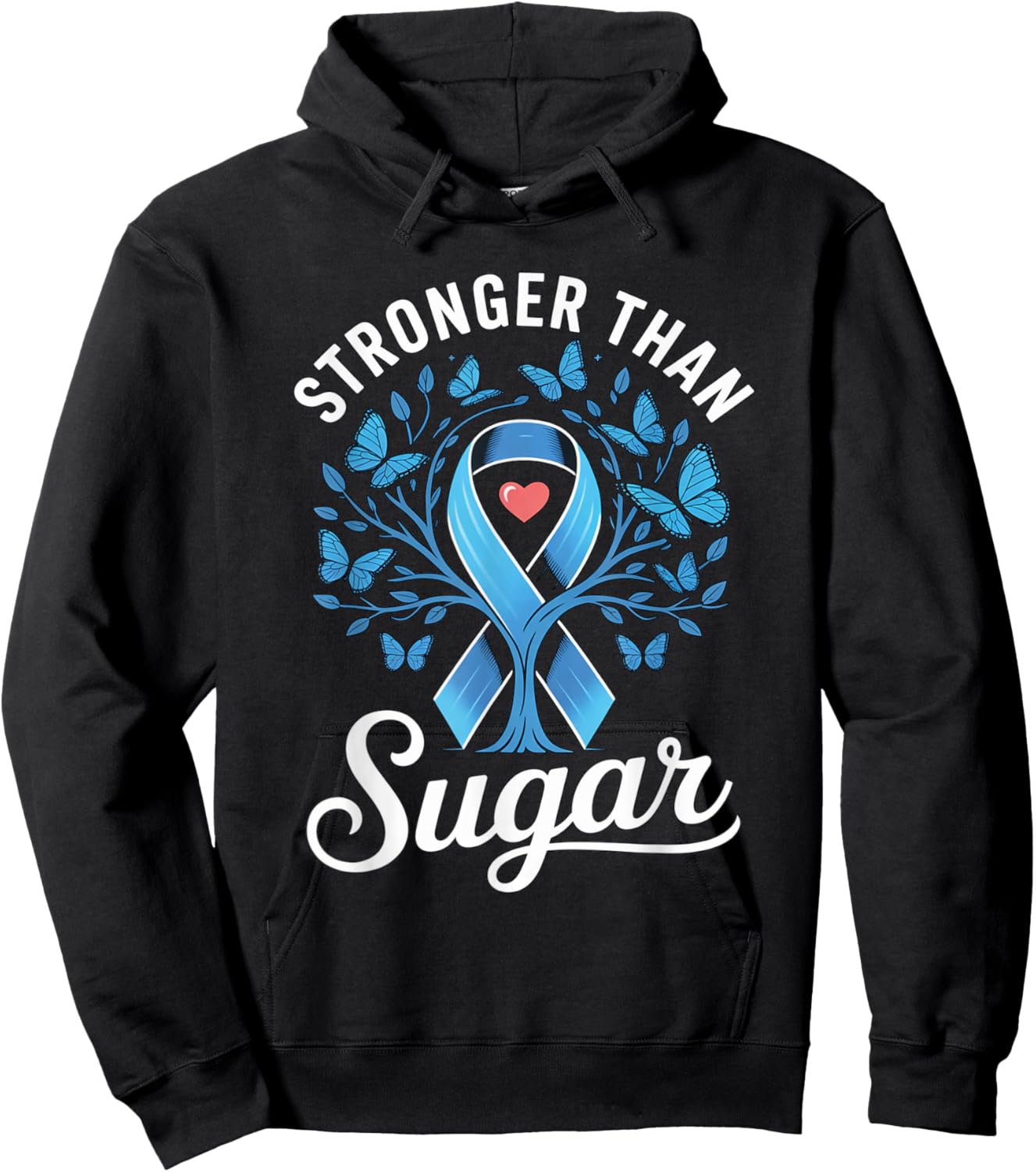 Diabetes Awareness , Women. Diabetes Support Hoodie - Hoodie | Black