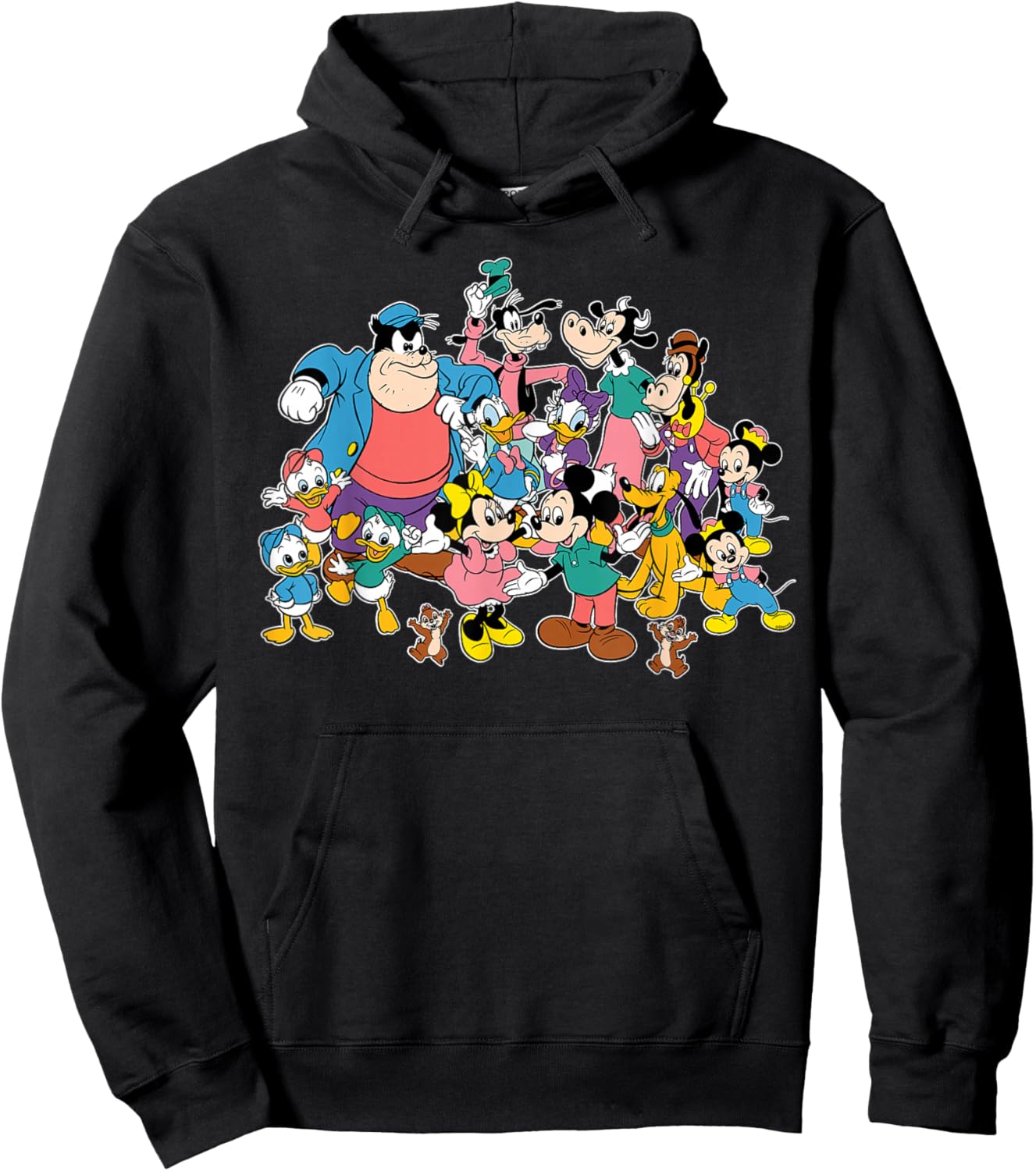 Disney Mickey Mouse & Friends Retro Matching Group Pose Hoodie - Hoodie | Black