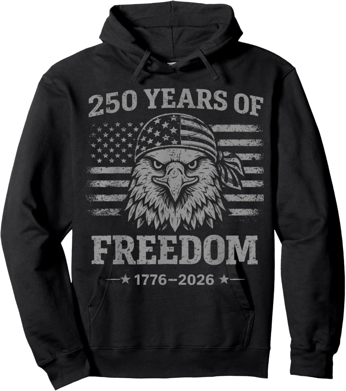 Flag Vintage 250 Years American 1776 2026 250th USA Birthday Hoodie - Hoodie | Black