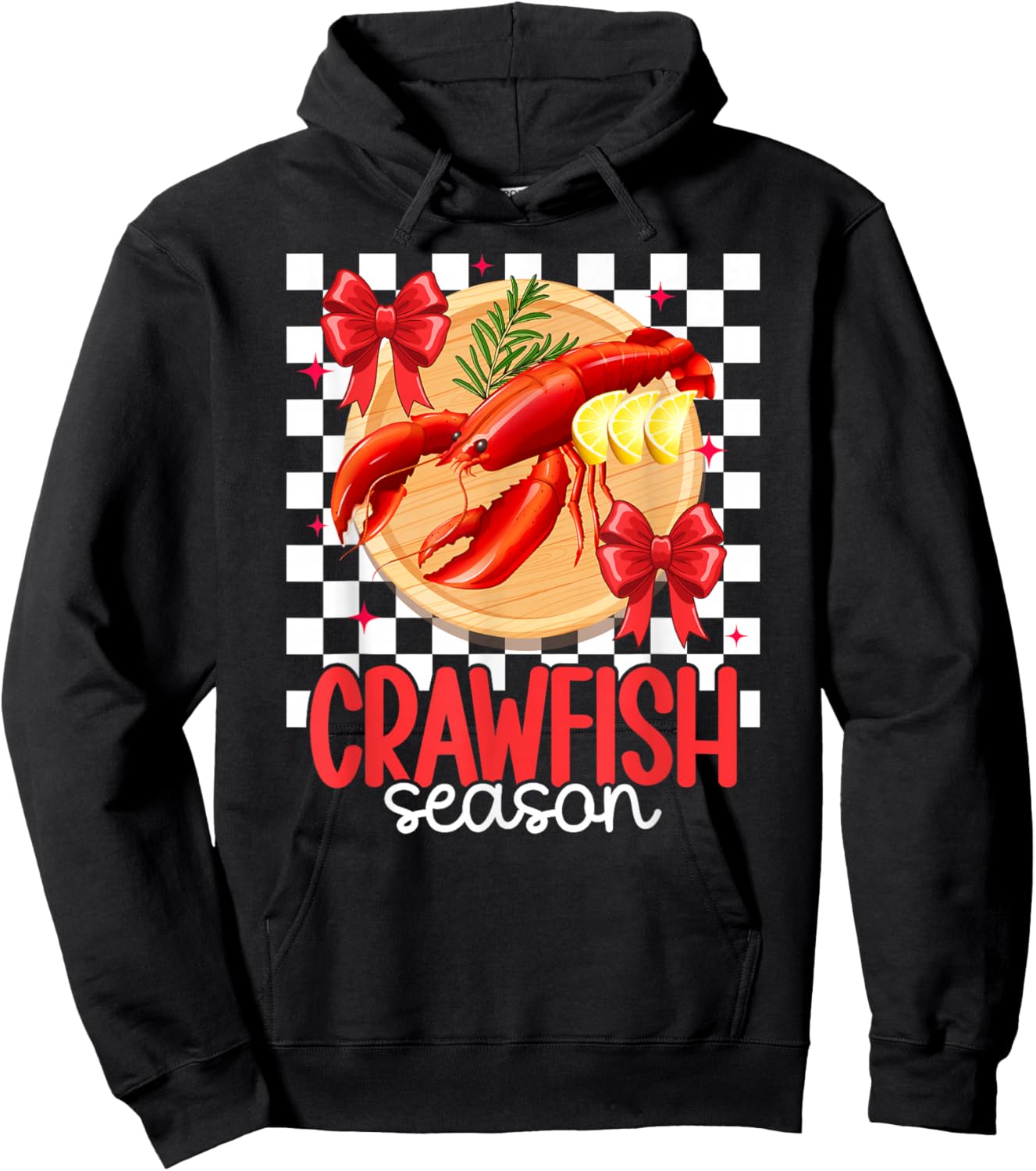 Crawfish Season Coquette Crawfish Boil Crawfish Lover Hoodie - Hoodie | Black