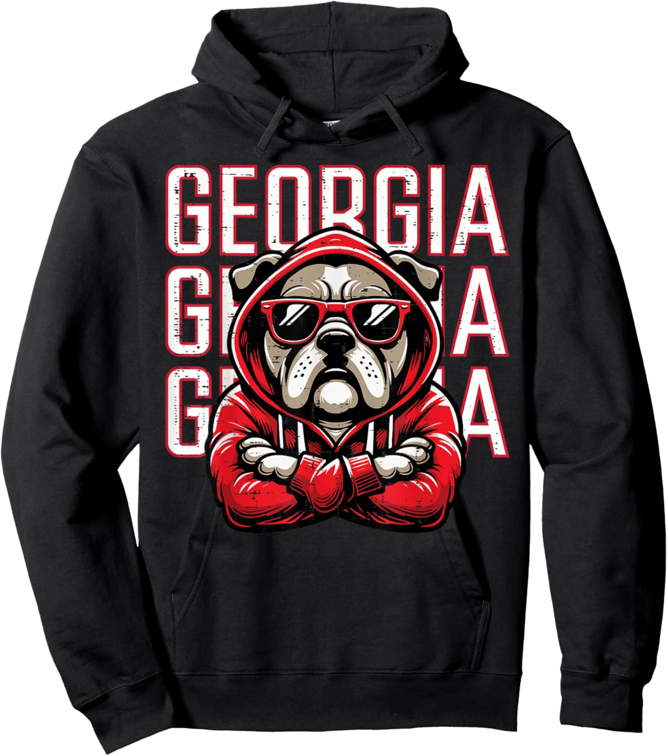 Bulldog Boys Youth Teen Kids Men Girls Women Hoodie - Hoodie | Black