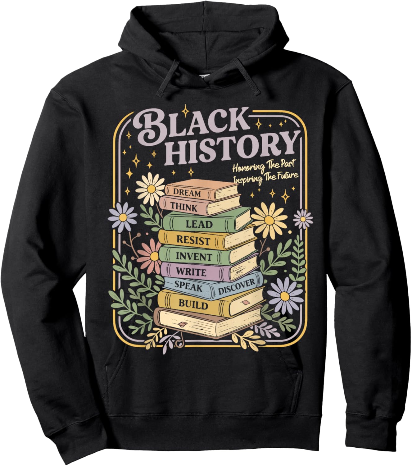 Black History Month Books Retro Black African Teacher Women Hoodie - Hoodie | Black